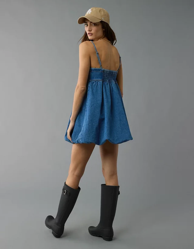 american eagle denim bubble dress AE Denim Bubble Dress