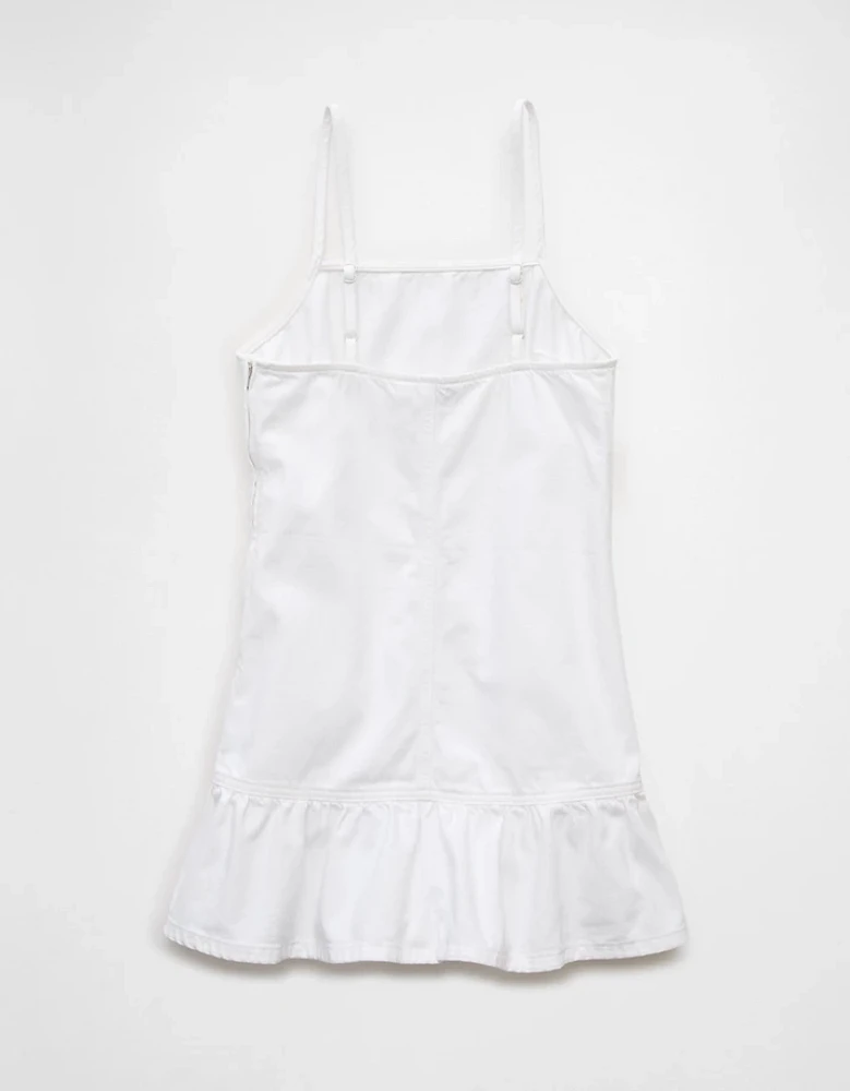 Minirobe tube à volants en denim AE