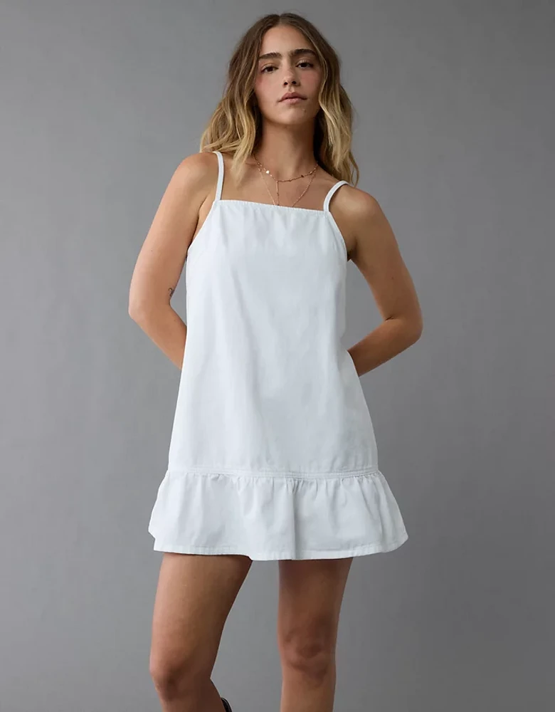 Minirobe tube à volants en denim AE