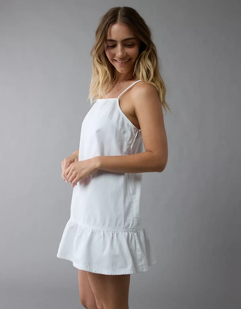 Minirobe tube à volants en denim AE