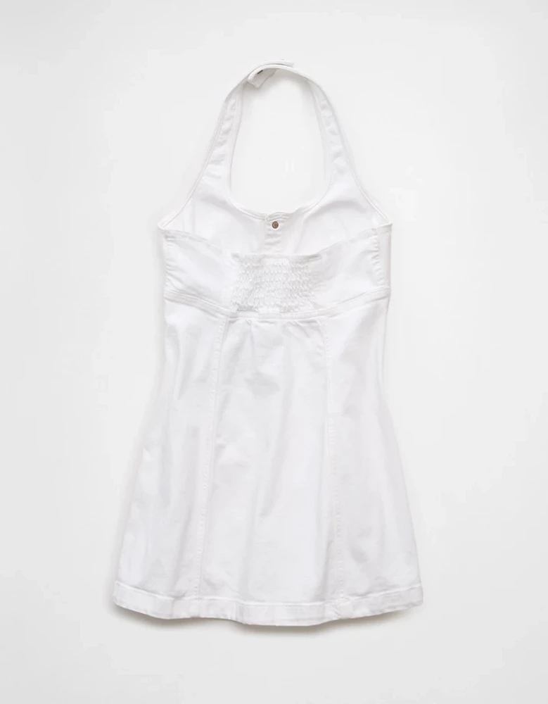 Minirobe boutonnée bain-de-soleil en denim AE