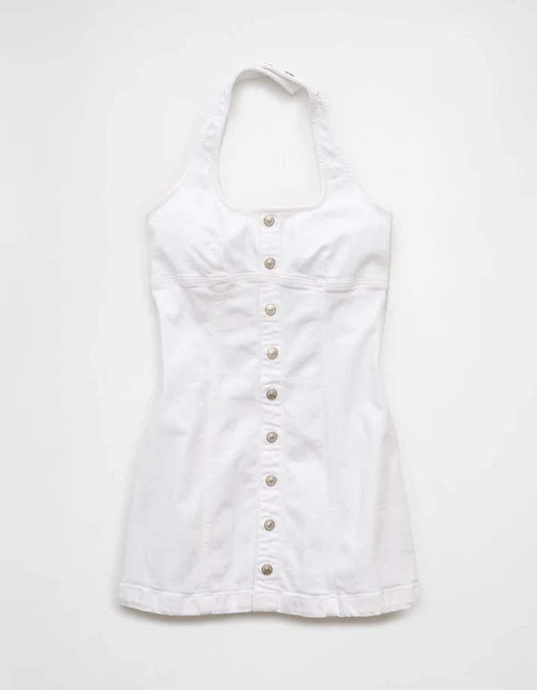 Minirobe boutonnée bain-de-soleil en denim AE