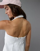 Minirobe boutonnée bain-de-soleil en denim AE