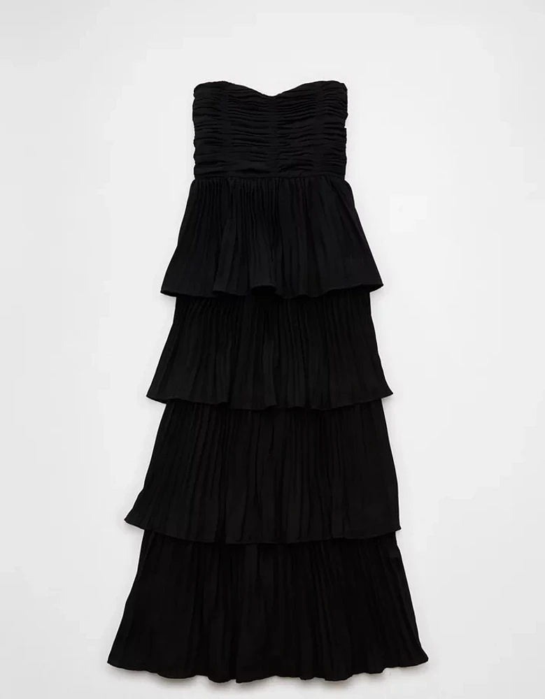 AE Tiered Pleated Maxi Dress