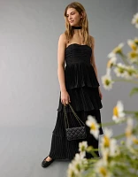 AE Tiered Pleated Maxi Dress