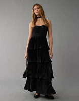 AE Tiered Pleated Maxi Dress