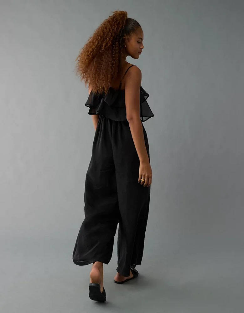 AE Strapless Ruffle Jumpsuit