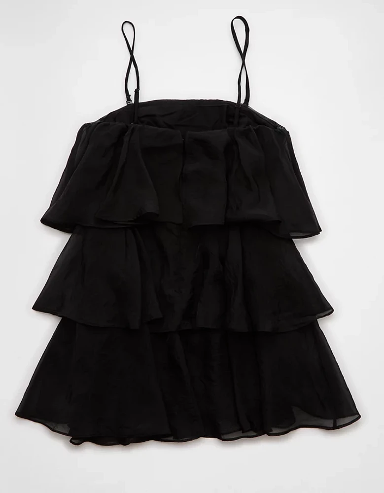 AE Strapless Ruffle Tiered Mini Dress