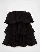 AE Strapless Ruffle Tiered Mini Dress