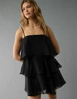 AE Strapless Ruffle Tiered Mini Dress