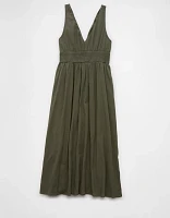 AE V-Neck Corset Midi Dress
