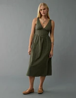 AE V-Neck Corset Midi Dress