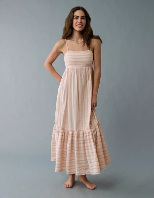 AE Tie Back Babydoll Maxi Dress