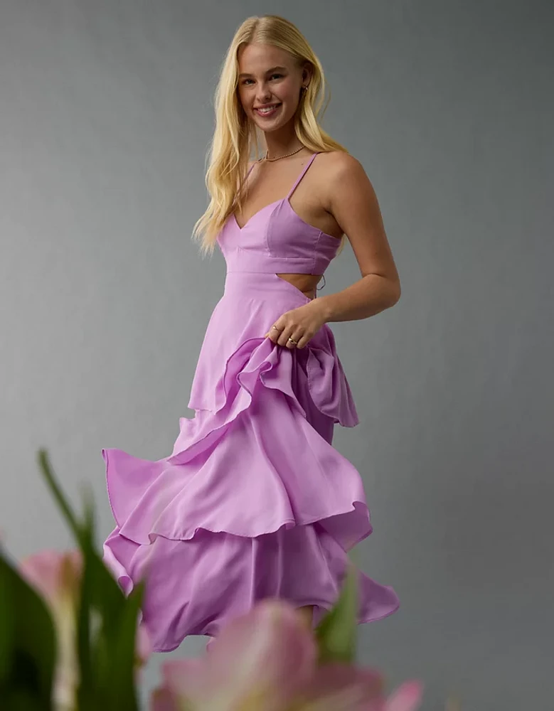 AE Cut-Out Tiered Maxi Dress
