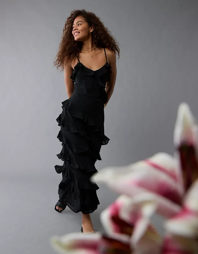 asymmetrical gown dress With Overskirt - Luxury Evening | Rami Al Ali Champagne / FR 44 Size:18m Missing Color Image 40% Rayon Hand wash Innovare Denim Argyro Ruch