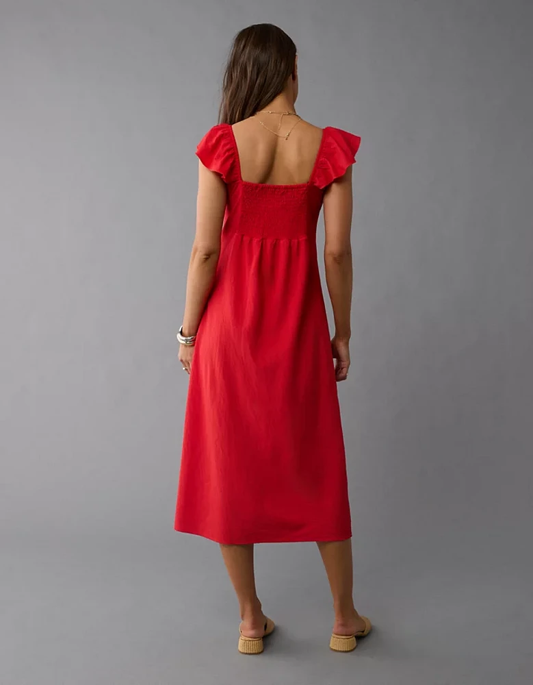 AE Cap Sleeve Sweetheart Midi Dress