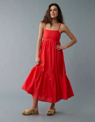AE Tie Back Babydoll Maxi Dress