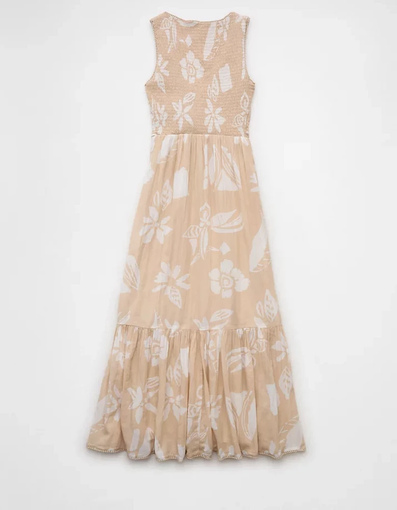 Robe longue à ouvertures encolure en V AE