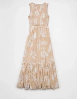 Robe longue à ouvertures encolure en V AE