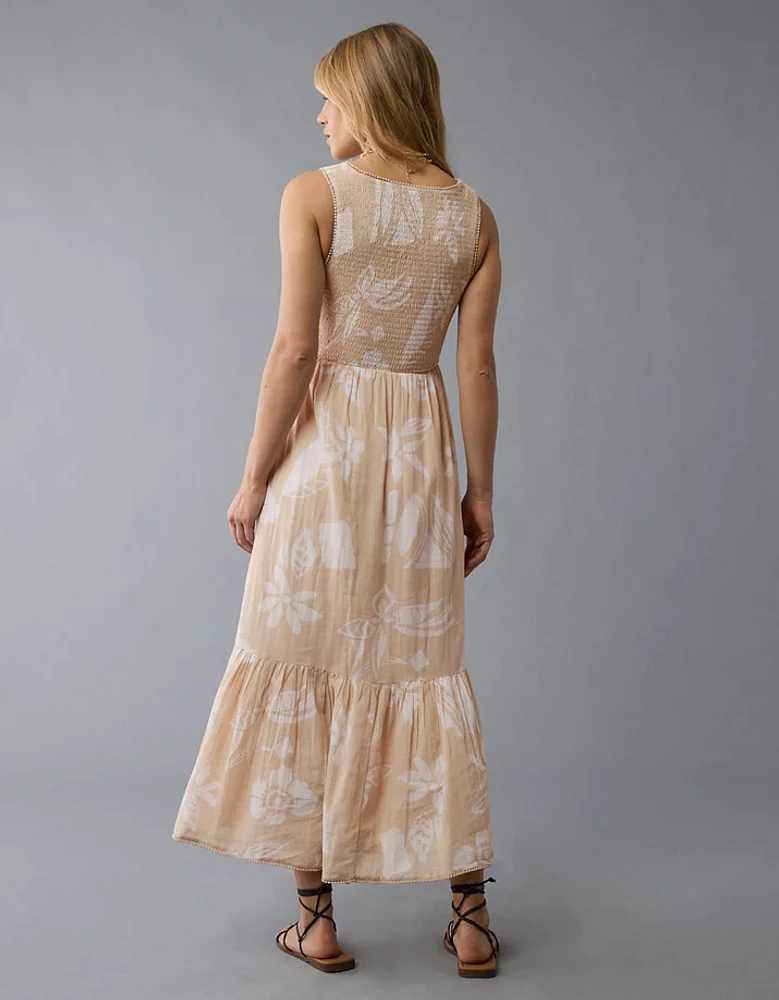 Robe longue à ouvertures encolure en V AE
