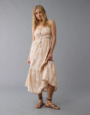 Robe longue à ouvertures encolure en V AE