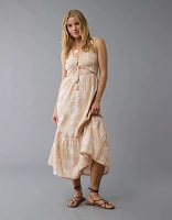 Robe longue à ouvertures encolure en V AE
