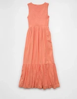 Robe longue à ouvertures encolure en V AE