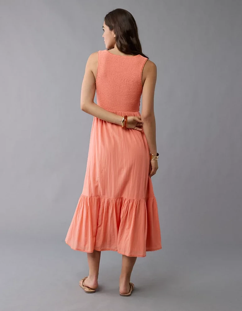 Robe longue à ouvertures encolure en V AE