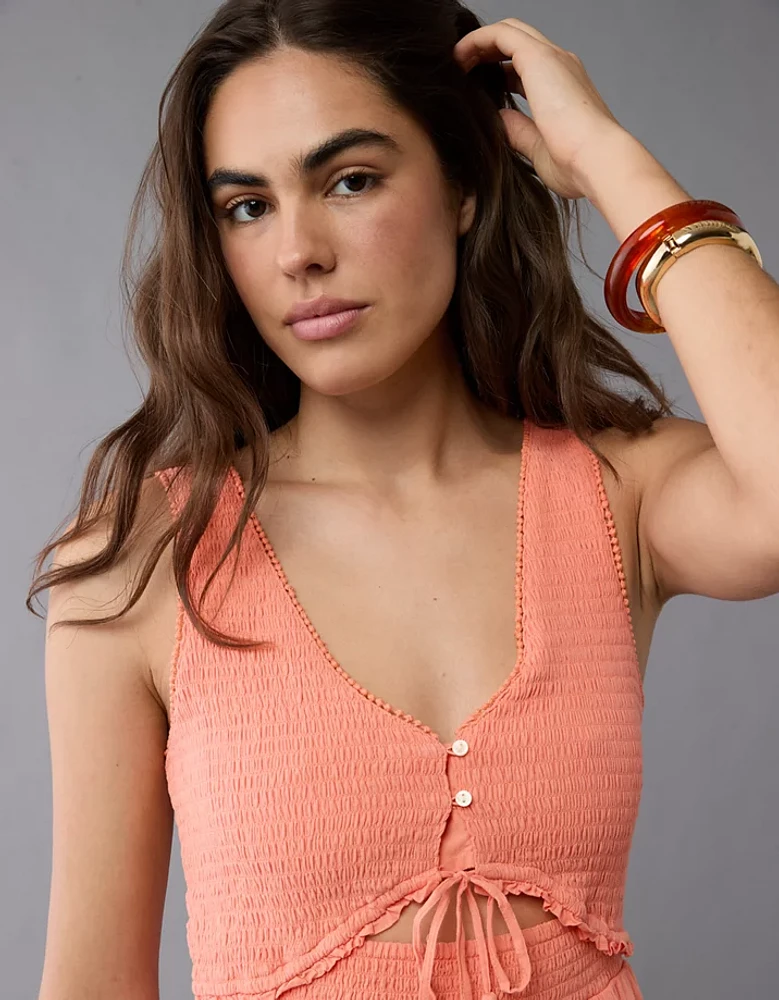 Robe longue à ouvertures encolure en V AE