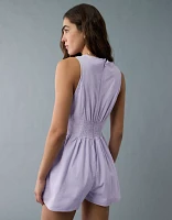 AE Tie Front V-Neck Romper