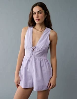 AE Tie Front V-Neck Romper