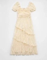 Robe mi-longue avec dentelle AE