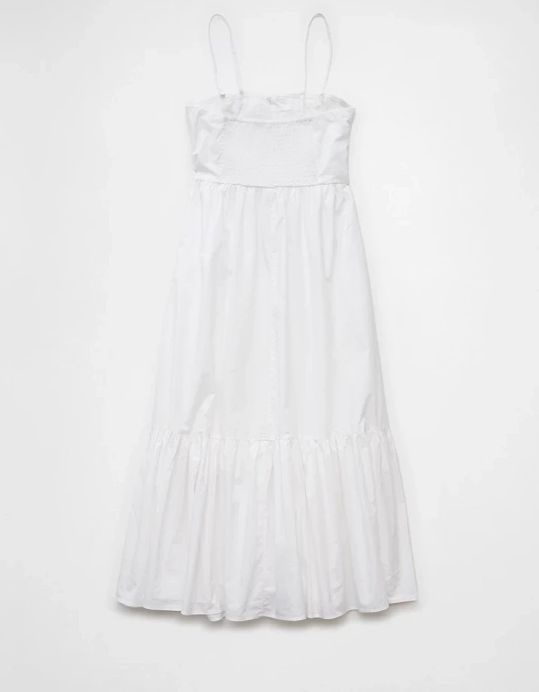 AE Ruched Bodice Strapless Midi Dress