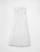 AE Ruched Bodice Strapless Midi Dress