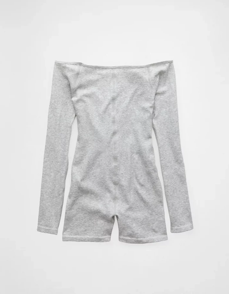 Barboteuse de détente sans couture à épaules dénudées AE