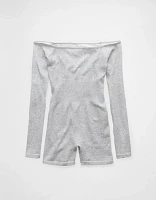 Barboteuse de détente sans couture à épaules dénudées AE