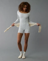 Barboteuse de détente sans couture à épaules dénudées AE