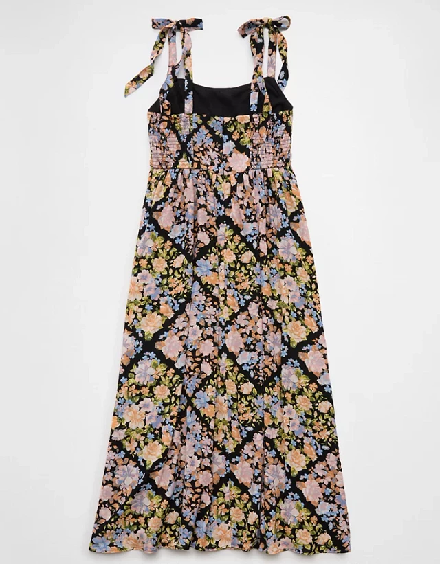AE Corset Tie Strap Floral Midi Dress | Liberty Center