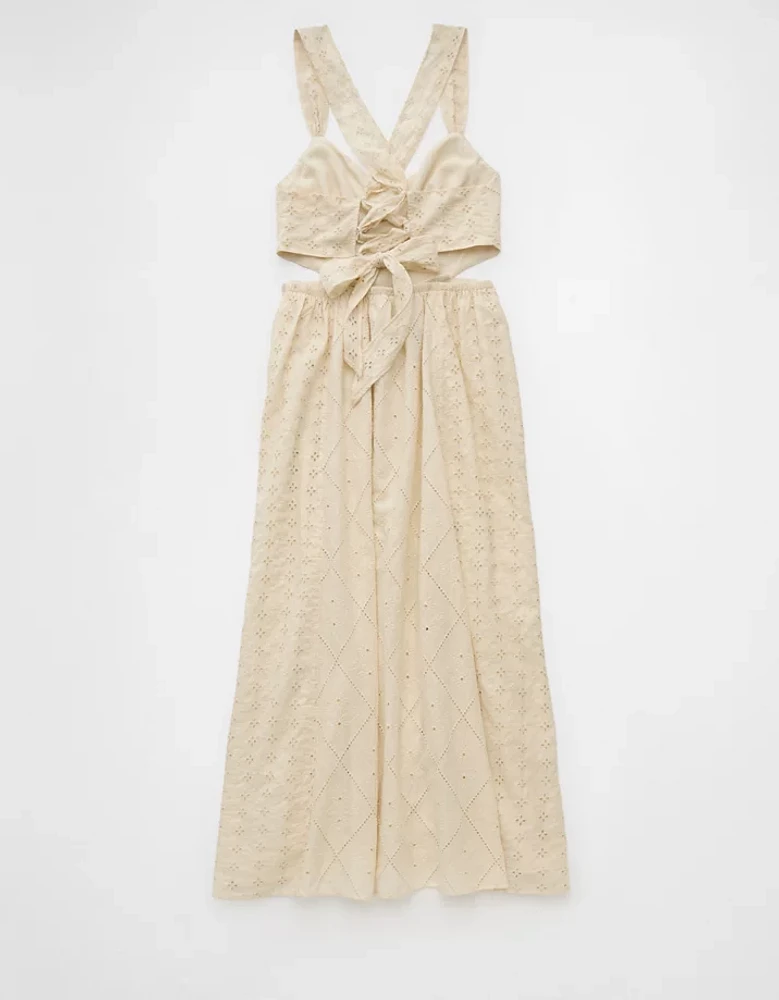 Robe mi-longue avec découpe AE