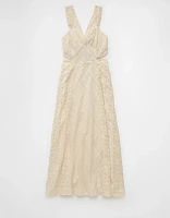 Robe mi-longue avec découpe AE
