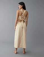 Robe mi-longue avec découpe AE