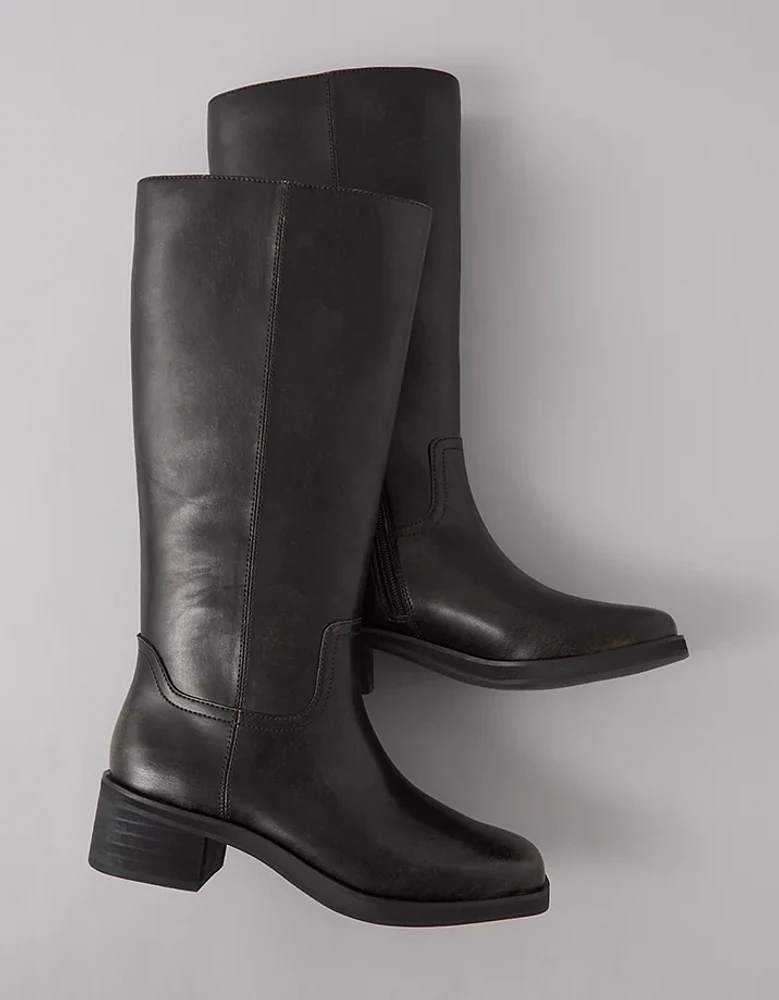 Bottes au genou en cuir végétalien AE