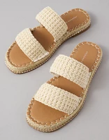 AE Crochet Espadrille Slide Sandal