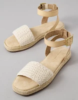 Sandale espadrille à bride de cheville AE