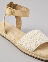 Sandale espadrille à bride de cheville AE