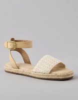 Sandale espadrille à bride de cheville AE