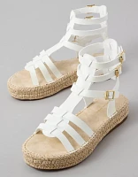 Sandale espadrille gladiateur à semelle épaisse AE