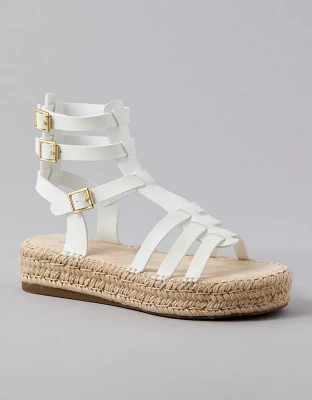 Sandale espadrille gladiateur à semelle épaisse AE