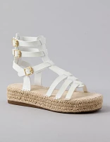 Sandale espadrille gladiateur à semelle épaisse AE