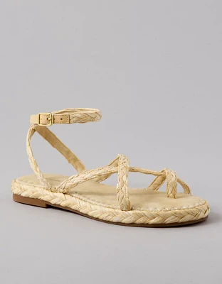 Sandale de type espadrille en raphia AE
